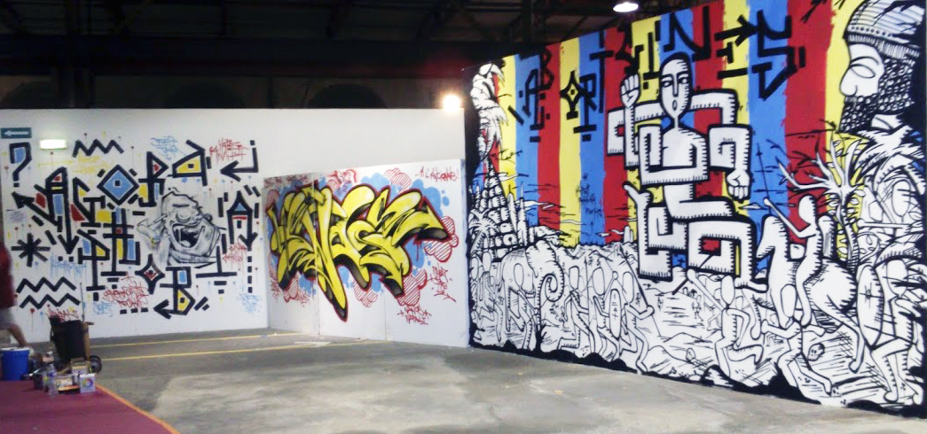Les 3 oeuvres réalisées par Hyperactivity lors de la Big Jam à Nancy les 27 et 28 juin 2015