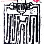 Mal di testa - estampe - linogravure - linocut -print