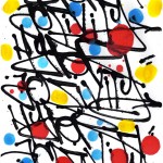Madness, calligraphie expérimentale abstraite réalisée à l'aide d'un marqueur steel ball mop et rehaussée de gouache et acrylique sur papier d'art par Hyperactivity.
