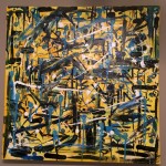 "Killing in the name of", peinture sur toile (expressionisme abstrait) par Hyperactivity Rocks