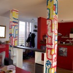 "Number 3", peinture murale, décoration d'appartement de particulier, par hyperactivity rocks