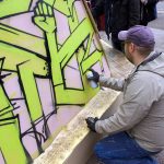 Peinture graffiti réalisée en live lors du Chill Up Festival à la Pépinière de Nancy par Hyperactivity Rocks, 2016