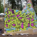 Peinture graffiti réalisée en live lors du Chill Up Festival à la Pépinière de Nancy par Hyperactivity Rocks, 2016