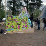 Peinture graffiti réalisée en live lors du Chill Up Festival à la Pépinière de Nancy par Hyperactivity Rocks, 2016