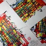 "We don't die, we multiply", impression artisanale de 15 estampes originales numérotées et signées, en sérigraphie 4 couleurs par Hyperactivity Rocks
