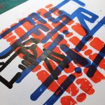 "Graffiti" impression artisanale de 7 estampes en sérigraphie 3 couleurs, tirage limité par Hyperactivity Rocks 2016