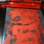"Hands Up" impression artisanale de 7 estampes en sérigraphie 3 couleurs, tirage limité par Hyperactivity Rocks 2016