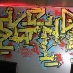 "Legends", peinture réalisée lors du mix de Dj Sneak à l'Embaracadère à Nancy