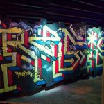 Graffiti "Resist !" peint pendant la soirée organisée par Foremost à LNVRS qui accueillait Josh Wink