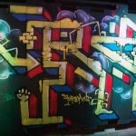 Graffiti "Resist !" peint pendant la soirée organisée par Foremost à LNVRS qui accueillait Josh Wink