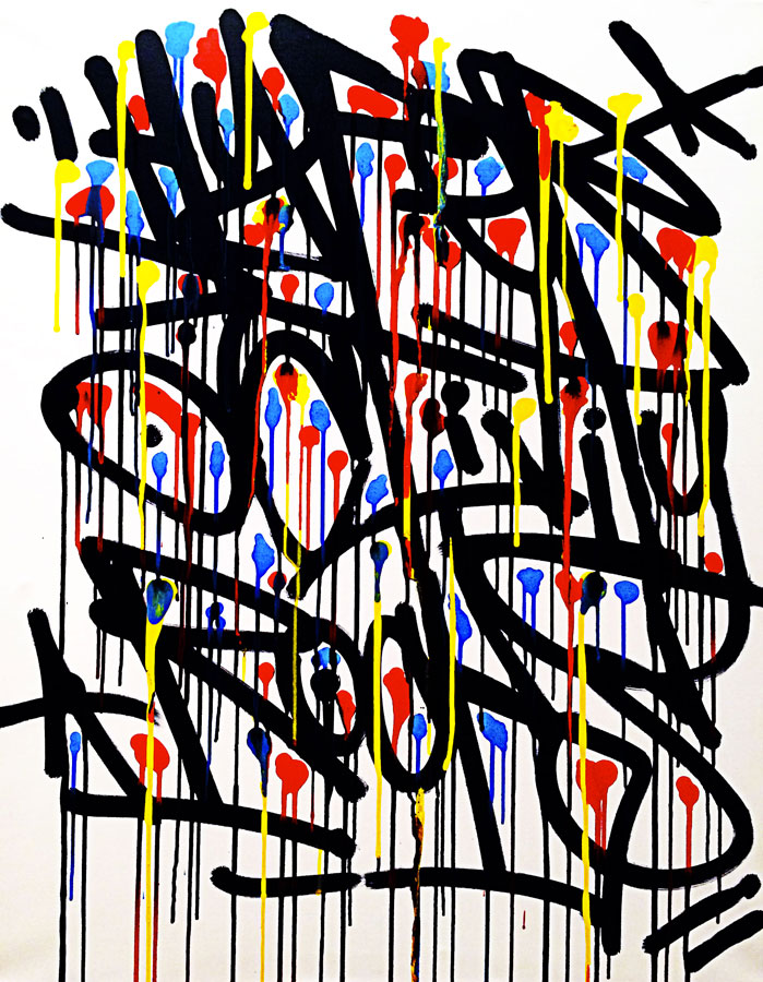 Lignes de Vie, calligraphie expérimentale réalisée par Hyperactivity
