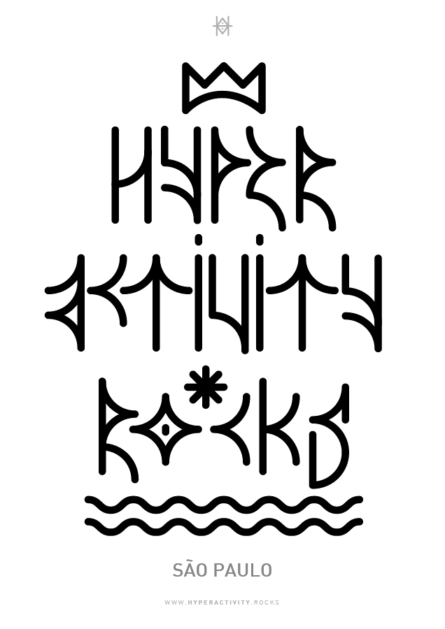 travail typographique vectoriel inspiré des pixaçaos brésiliens