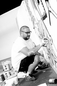 Photos de Vincent Zobler prises pendant la performance artistique d'Hyperactivity Rocks lors du festival graffiti Big Jam à Nancy 2015