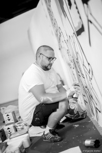 Photos de Vincent Zobler prises pendant la performance artistique d'Hyperactivity Rocks lors du festival graffiti Big Jam à Nancy 2015