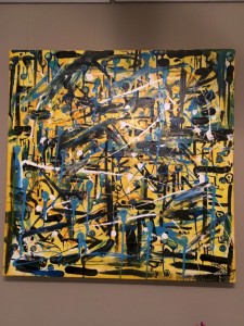 "Killing in the name of", peinture sur toile (expressionisme abstrait) par Hyperactivity Rocks