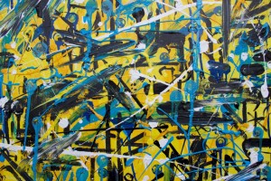 "Killing in the name of", peinture sur toile (expressionisme abstrait) par Hyperactivity Rocks