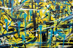 "Killing in the name of", peinture sur toile (expressionisme abstrait) par Hyperactivity Rocks