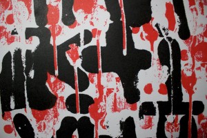 "Ni Dieu Ni Maître", sérigraphie d'art, auto-édition d'estampes sérigraphiées en bi-chromie en tirage limitée à 10 exemplaires par Hyperactivity