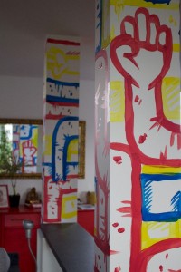 "Number 3", peinture murale, décoration d'appartement de particulier, par hyperactivity rocks