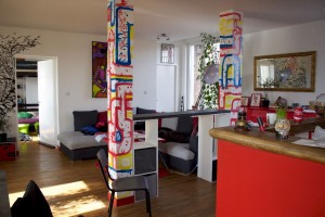 "Number 3", peinture murale, décoration d'appartement de particulier, par hyperactivity rocks