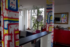 "Number 3", peinture murale, décoration d'appartement de particulier, par hyperactivity rocks