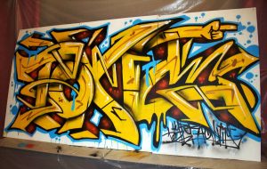 DJ Toxic (Kontakt Prod., Nancy) graffiti wild style par Hyperactivity Rocks 2016