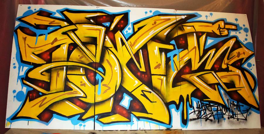 DJ Toxic (Kontakt Prod., Nancy) graffiti wild style par Hyperactivity Rocks 2016