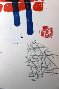 "Graffiti" impression artisanale de 7 estampes en sérigraphie 3 couleurs, tirage limité par Hyperactivity Rocks 2016