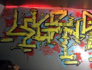 "Legends", peinture réalisée lors du mix de Dj Sneak à l'Embaracadère à Nancy