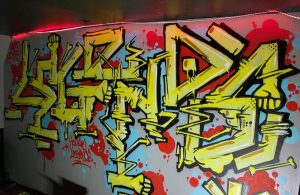 "Legends", peinture réalisée lors du mix de Dj Sneak à l'Embaracadère à Nancy