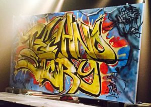 Graffiti peint lors de la soirée Techno Story 5 à l'Autre Canal (Nancy) avec Dj Hell