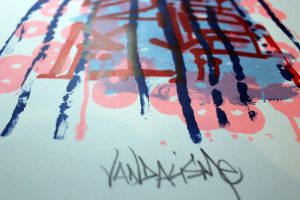 "Vandalisme", auto-édition de 10 estampes en sérigraphie artisanale et manuelle