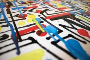 Masters, calligraphie expérimentale sur toile 50 x 60cm par Hyperactivity Rocks